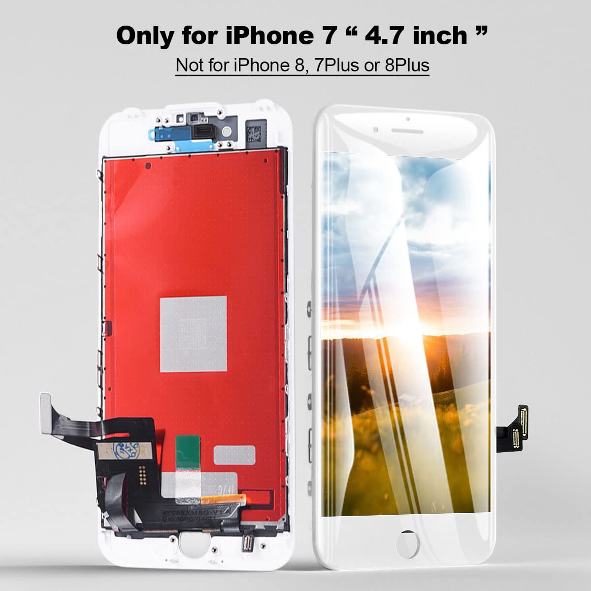 Efaithfix For Iphone 7 Lcd Screen Replacement White 4.7 Inch Frame Assembly Display 3D Touch Screen Digitizer With Repair Tools